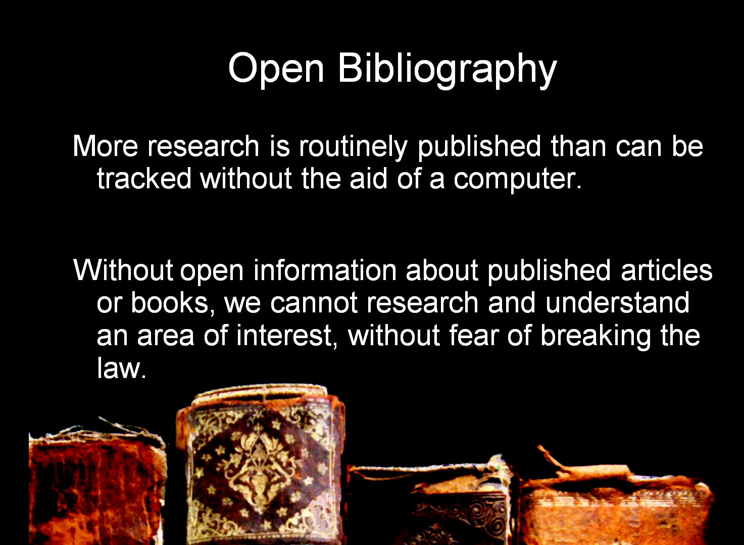 First slide of Ben O'Steen's rapid slide presentation