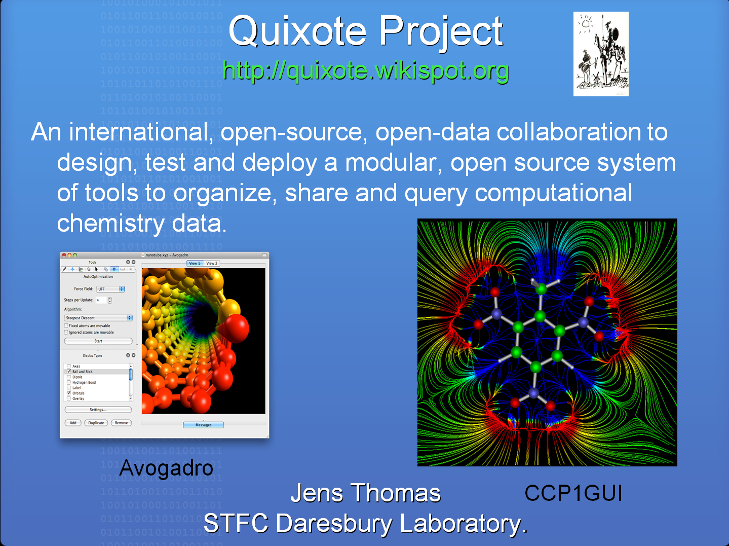 First slide of Jens Thomas' rapid slide presentation